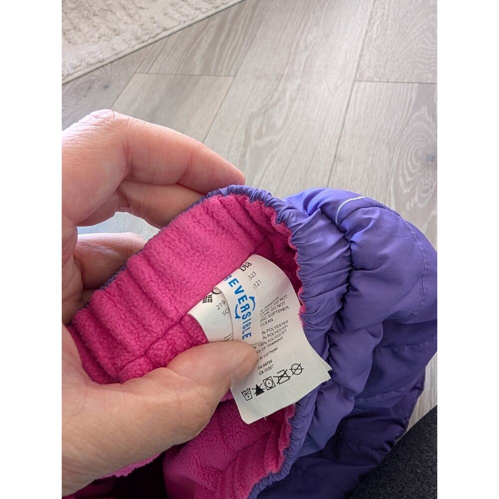 Columbia child Double Trouble Elastic Pink and purple Reversible Snow pants 4T - Picture 5 of 8